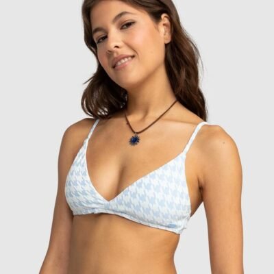Roxy Check It V Neck Tri Bikini Top