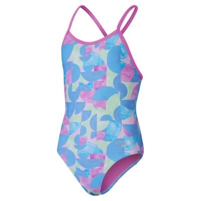 Speedo Girl's Allover Vback One Piece