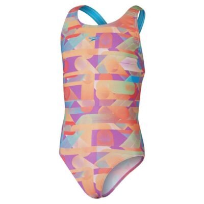Speedo Girl's Digital Allover Leaderback One Piece