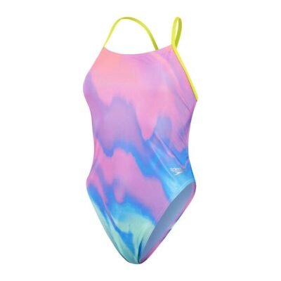 Speedo Allover Digital Vback 1PC Womens