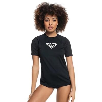 Roxy Beach Classics Short Sleeve Rash Vest Womens Professional Swimwear Roxy Beach Classics Short Sleeve Rash Vest Womens
