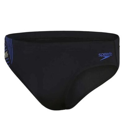 Speedo Tech Panel 7cm Brief Mens Black Blue Sprtz