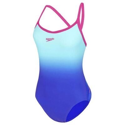 Speedo Placement Digi Ombre Turnback Womens