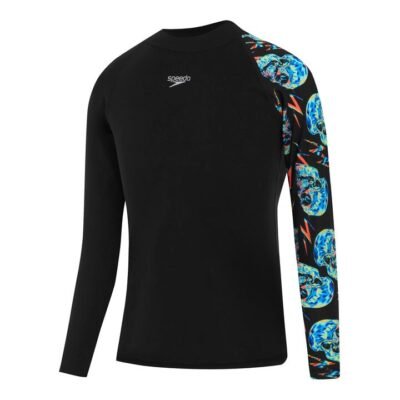 Speedo Skull LS Rash Top Boys